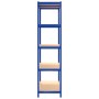 5-stöckiges Aufbewahrungsregal aus blauem Sperrholzstahl von vidaXL, Industrieregale - Ref: Foro24-152884, Preis: 82,12 €, Ra...