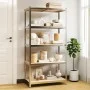 Estantería almacenaje 5 niveles contrachapada y acero plata by vidaXL, Industrial shelving - Ref: Foro24-152882, Price: 63,89...