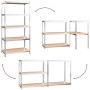 Estantería almacenaje 5 niveles contrachapada y acero plata by vidaXL, Industrial shelving - Ref: Foro24-152882, Price: 58,15...