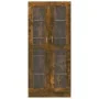 Vitrine aus geräuchertem Eichensperrholz, 82,5 x 30,5 x 185,5 cm von vidaXL, Bücherregale und Regale - Ref: Foro24-815621, Pr...