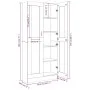Vitrine aus geräuchertem Eichensperrholz, 82,5 x 30,5 x 185,5 cm von vidaXL, Bücherregale und Regale - Ref: Foro24-815621, Pr...