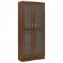 Vitrine aus braunem Eichensperrholz, 82,5 x 30,5 x 185,5 cm von vidaXL, Bücherregale und Regale - Ref: Foro24-815623, Preis: ...