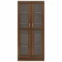 Vitrine aus braunem Eichensperrholz, 82,5 x 30,5 x 185,5 cm von vidaXL, Bücherregale und Regale - Ref: Foro24-815623, Preis: ...
