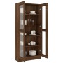 Vitrina madera contrachapada roble marrón 82,5x30,5x185,5 cm