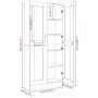 Vitrine aus braunem Eichensperrholz, 82,5 x 30,5 x 185,5 cm von vidaXL, Bücherregale und Regale - Ref: Foro24-815623, Preis: ...