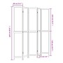 Biombo separador de 5 paneles madera paulownia marrón oscuro