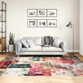 Alfombra lavable patchwork antideslizante multicolor 160x230 cm