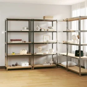 Regal 5 Ebenen 4 Einheiten Stahlsperrholz silber von vidaXL, Industrieregale - Ref: Foro24-3154211, Preis: 232,95 €, Rabatt: %