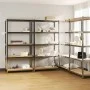 Regal 5 Ebenen 4 Einheiten Stahlsperrholz silber von vidaXL, Industrieregale - Ref: Foro24-3154211, Preis: 232,95 €, Rabatt: %