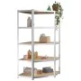 5-stöckiges 5-stöckiges Regal Stahl Sperrholz silber von vidaXL, Industrieregale - Ref: Foro24-3154221, Preis: 323,46 €, Raba...