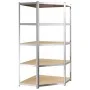 5-stöckiges 5-stöckiges Regal Stahl Sperrholz silber von vidaXL, Industrieregale - Ref: Foro24-3154221, Preis: 323,46 €, Raba...