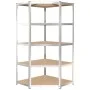 5-stöckiges 5-stöckiges Regal Stahl Sperrholz silber von vidaXL, Industrieregale - Ref: Foro24-3154221, Preis: 323,46 €, Raba...