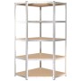 5-stöckiges 5-stöckiges Regal Stahl Sperrholz silber von vidaXL, Industrieregale - Ref: Foro24-3154221, Preis: 303,65 €, Raba...