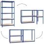 5-stöckiges 2-teiliges Regal aus Stahl und blauem Sperrholz von vidaXL, Industrieregale - Ref: Foro24-3154212, Preis: 145,35 ...