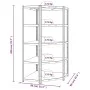 Estantería 5 niveles 2 uds acero madera contrachapada plateado de vidaXL, Estanterías industriales - Ref: Foro24-3154218, Pre...