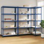 Regal 5 Ebenen, 3 Einheiten, Stahl und blaues Sperrholz von vidaXL, Industrieregale - Ref: Foro24-3154213, Preis: 230,99 €, R...