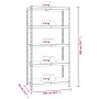 Regal 5 Ebenen, 3 Einheiten, Stahl und blaues Sperrholz von vidaXL, Industrieregale - Ref: Foro24-3154213, Preis: 230,99 €, R...