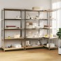 Regal 5 Ebenen 3 Stück Sperrholz silber von vidaXL, Industrieregale - Ref: Foro24-3154210, Preis: 161,55 €, Rabatt: %