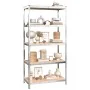 5-level shelf, 3 units, steel with plywood, silver by vidaXL, Industrial shelving - Ref: Foro24-3154210, Price: 177,18 €, Dis...