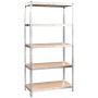 Regal 5 Ebenen 3 Stück Sperrholz silber von vidaXL, Industrieregale - Ref: Foro24-3154210, Preis: 161,55 €, Rabatt: %
