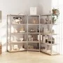 Regal 5 Ebenen 3 Stück Sperrholz silber von vidaXL, Industrieregale - Ref: Foro24-3154219, Preis: 209,21 €, Rabatt: %