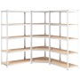 Regal 5 Ebenen 3 Stück Sperrholz silber von vidaXL, Industrieregale - Ref: Foro24-3154219, Preis: 199,38 €, Rabatt: %