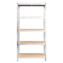Regal 5 Ebenen 3 Stück Sperrholz silber von vidaXL, Industrieregale - Ref: Foro24-3154219, Preis: 199,38 €, Rabatt: %