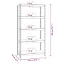 Regal 5 Ebenen 3 Stück Sperrholz silber von vidaXL, Industrieregale - Ref: Foro24-3154219, Preis: 199,38 €, Rabatt: %