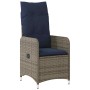 Conjunto de Comedor de Jardín 3 pcs Gris ratán sintético