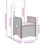 Conjunto de Comedor de Jardín 3 pcs Gris ratán sintético