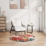 Alfombra lavable patchwork antideslizante multicolor φ120 cm