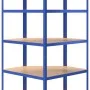 Shelving 5 levels 3 units steel and blue plywood by vidaXL, Industrial shelving - Ref: Foro24-3154223, Price: 240,27 €, Disco...