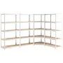 Shelving 5 levels 4 units steel plywood silver by vidaXL, Industrial shelving - Ref: Foro24-3154220, Price: 266,07 €, Discoun...