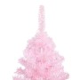 Beleuchteter Weihnachtsbaum mit Lichtern und rosa Kugeln 240 cm von vidaXL, Weihnachtsbäume - Ref: Foro24-3077673, Preis: 132...