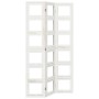 Biombo separador de 3 paneles madera maciza Paulownia blanco