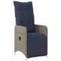 Conjunto de Comedor de Jardín 5 pcs Gris ratán sintético