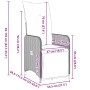 Conjunto de Comedor de Jardín 5 pcs Gris ratán sintético