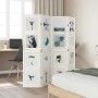 Biombo separador de 4 paneles madera maciza Paulownia blanco en Divisores de ambientes | Comprar online en Foro24