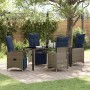 Conjunto de Comedor de Jardín 5 pcs Gris ratán sintético
