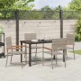 Conjunto de Comedor de Jardín 5 pcs Gris Poliratán