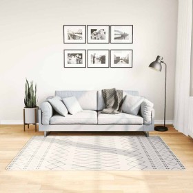 Alfombra lavable antideslizante negro y blanco 120x180 cm