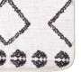 Alfombra lavable antideslizante negro y blanco 120x180 cm