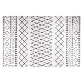 Alfombra lavable antideslizante negro y blanco 160x230 cm