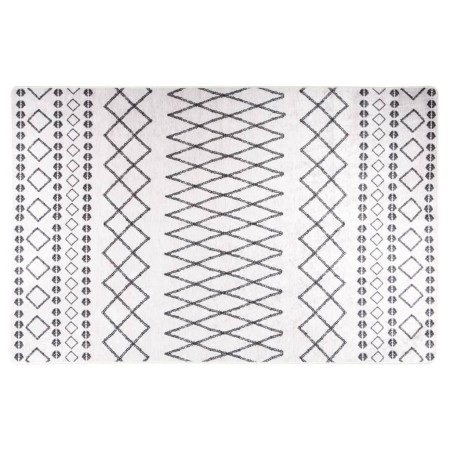 Alfombra lavable antideslizante negro y blanco 160x230 cm