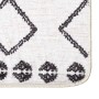 Alfombra lavable antideslizante negro y blanco 160x230 cm