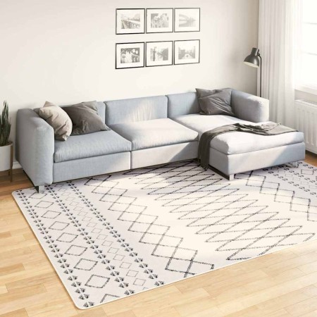 Alfombra lavable antideslizante negro y blanco 190x300 cm