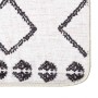 Alfombra lavable antideslizante negro y blanco 190x300 cm