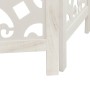 Biombo separador de 6 paneles madera maciza Paulownia blanco