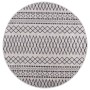 Alfombra lavable antideslizante negro y blanco φ120 cm