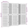 Biombo separador de 5 paneles madera maciza Paulownia negro